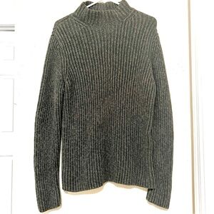 ROOTS Canada Womens Gray Ribbed chunky knitted high neck Sweater Size XL